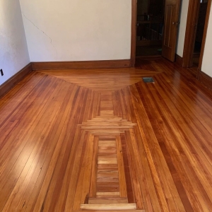 hardwood floor refinish project