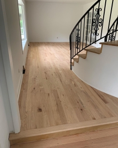 hardwood floor installation project